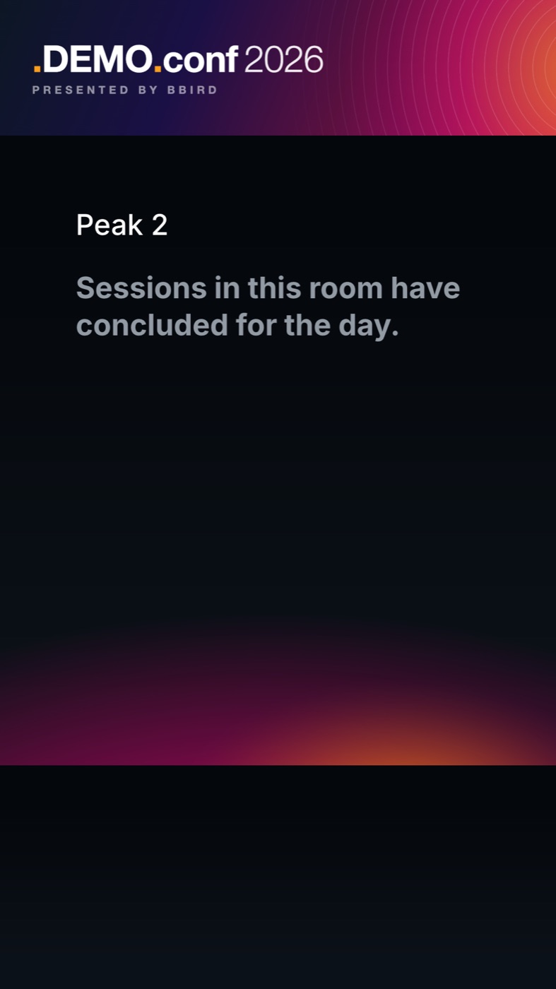 After the last session — end-of-day message